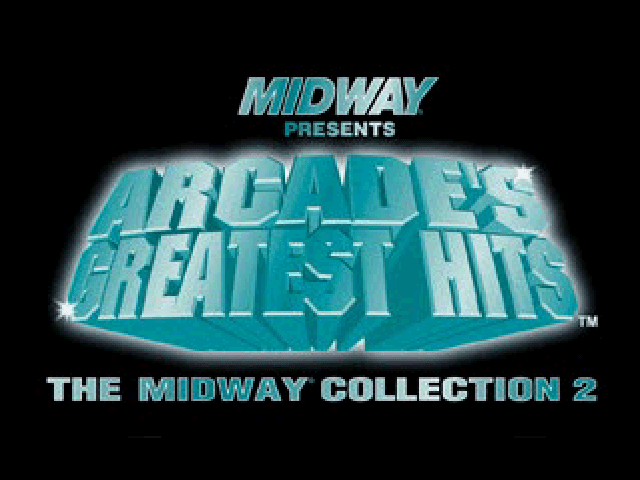 Arcade's Greatest Hits Midway Collection 2 title screen for Playstation